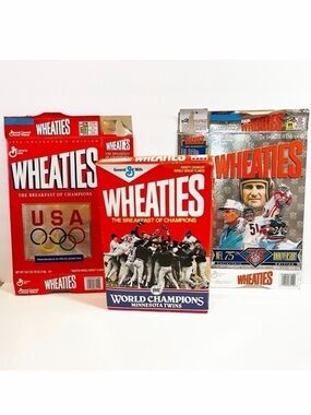 Wheaties Minnesota Twins Champions Cereal Box NFL 75th Anniversary USA Olympic